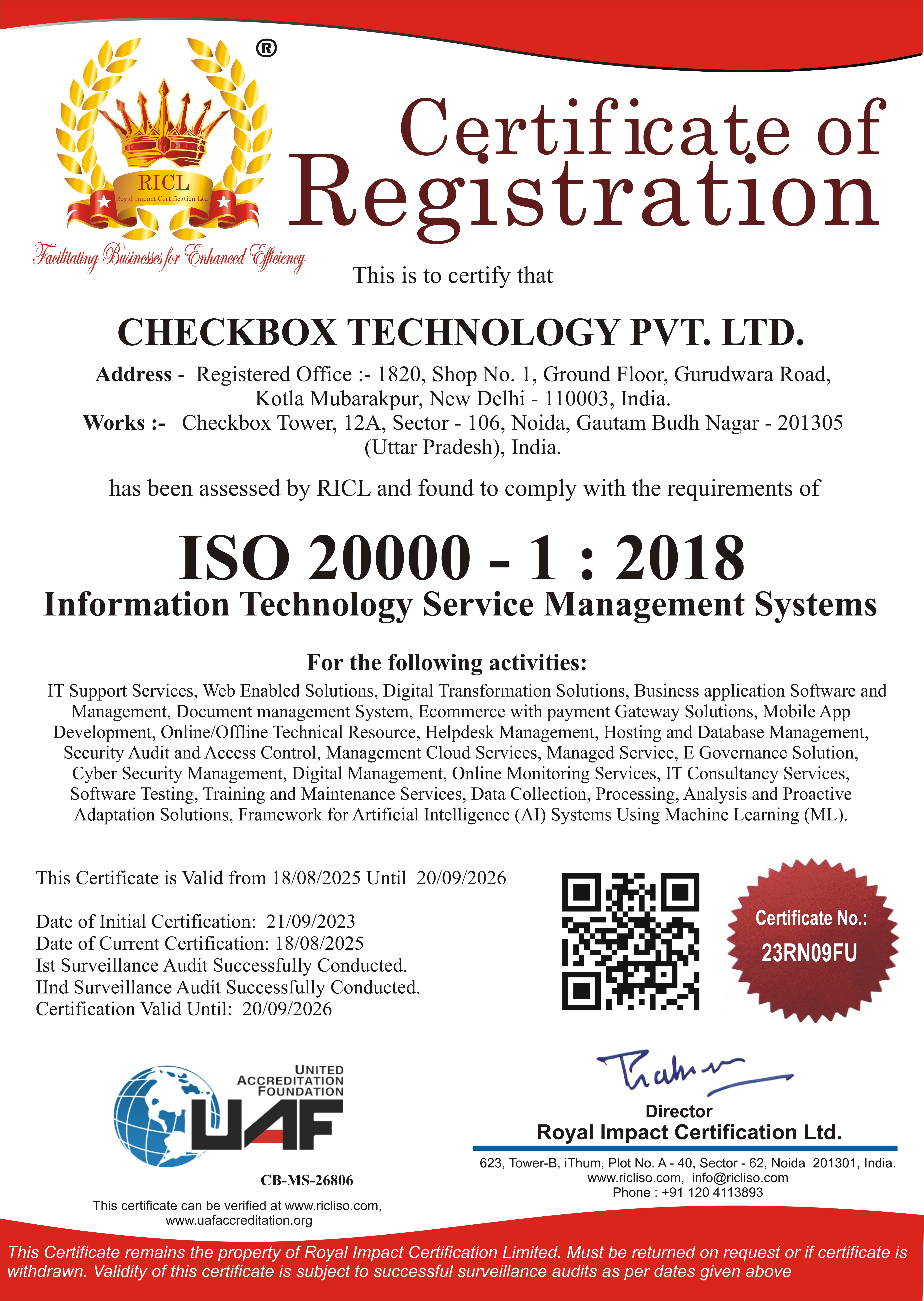 CHECKBOX TECHNOLOGY ITSMS